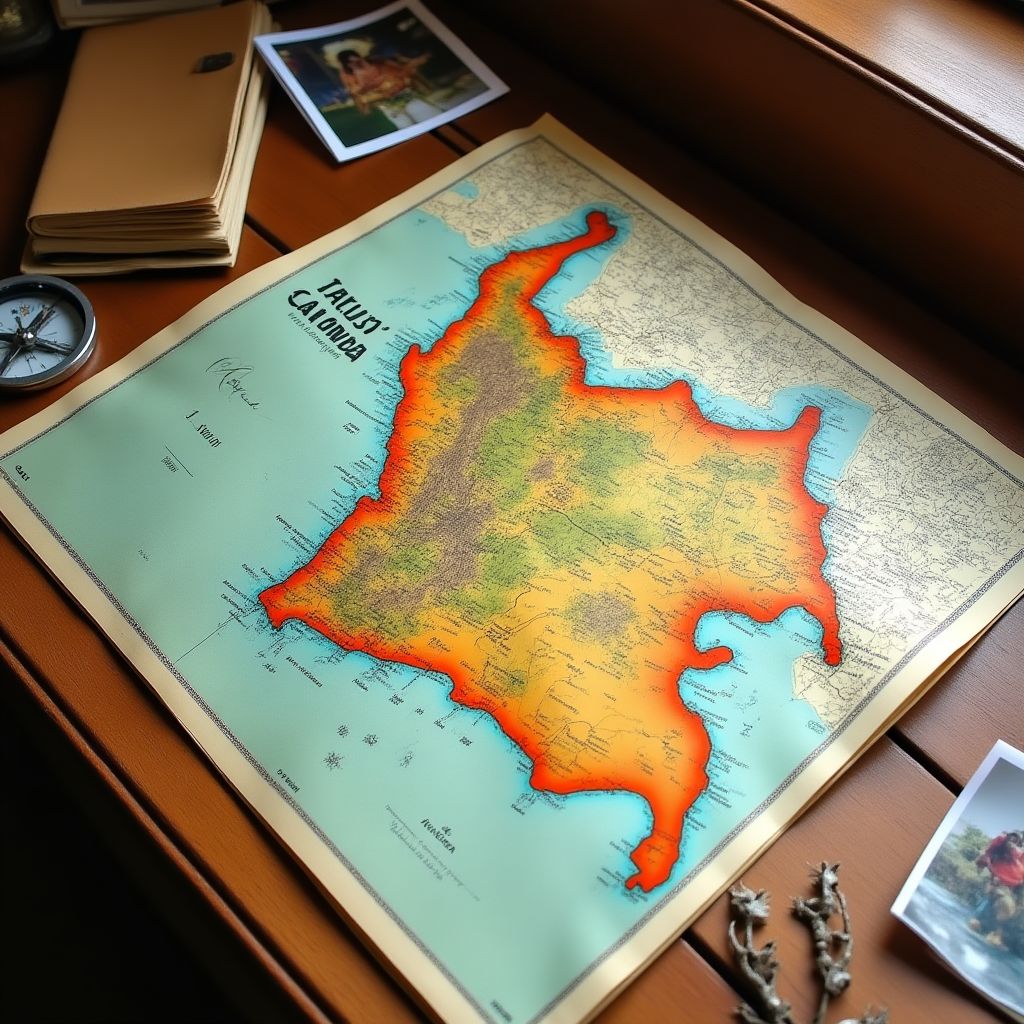Un mapa de Colombia con chinchetas en varias ciudades.